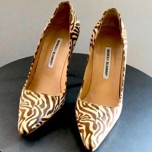 Manolo Blahnik Zebra Heels